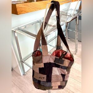 Tote Bag made from recycled suits, Handmade